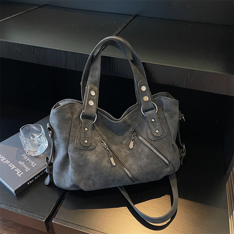 Women's Simple Frosted Large Capacity Totes Handbags