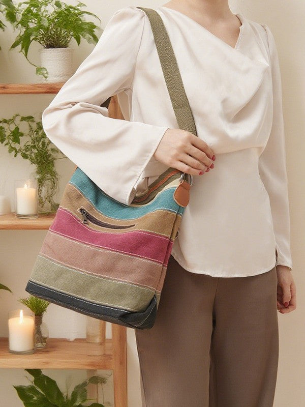 Canvas Large Capacity With For Commuting Women's Messenger Bag