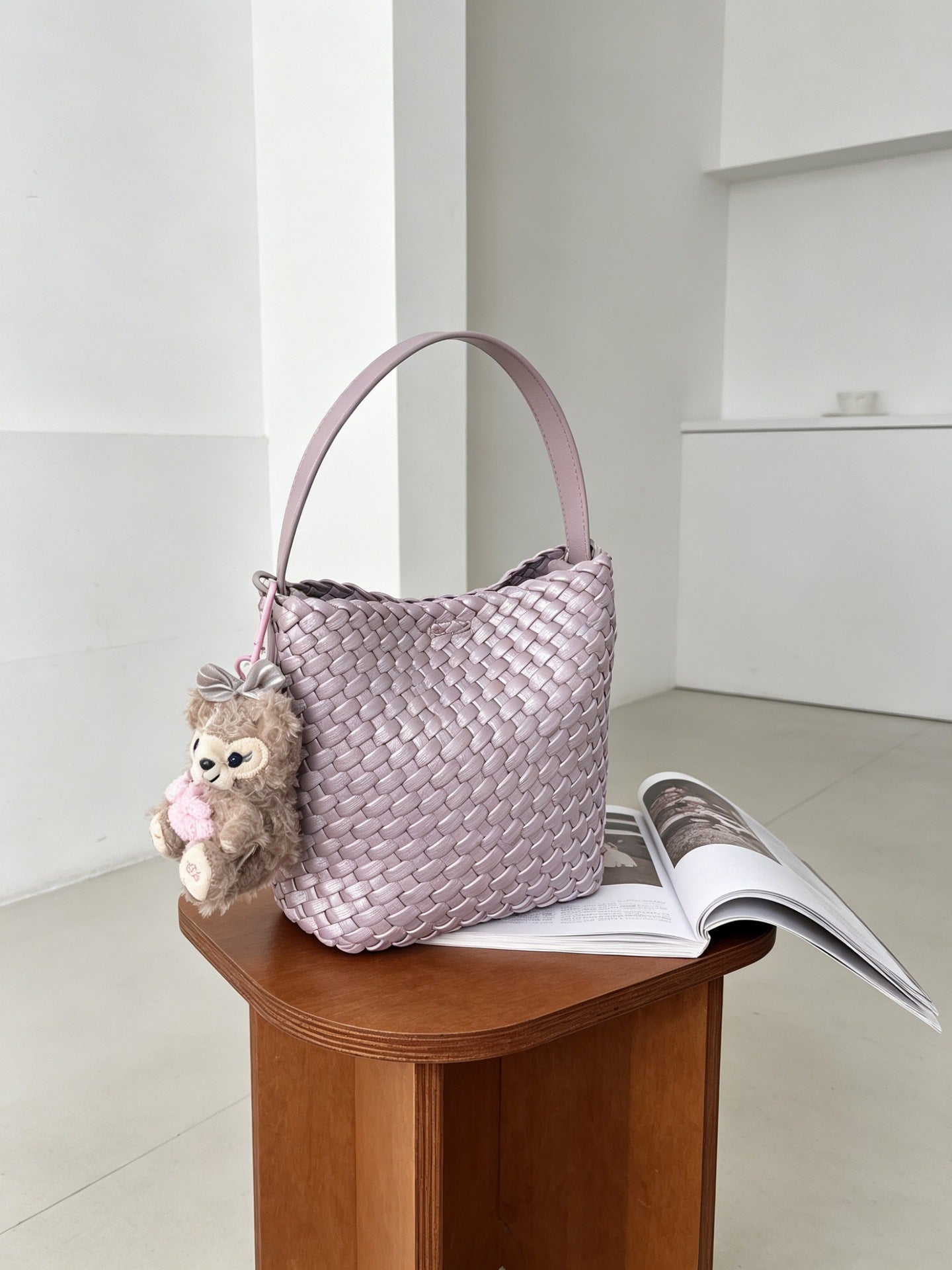 Women's Handmade Woven Super Hot Dish Basket Bucket Bag