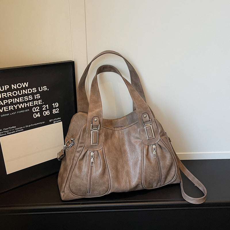 Women's Fashion Soft Leather Large Capacity Tote Bag