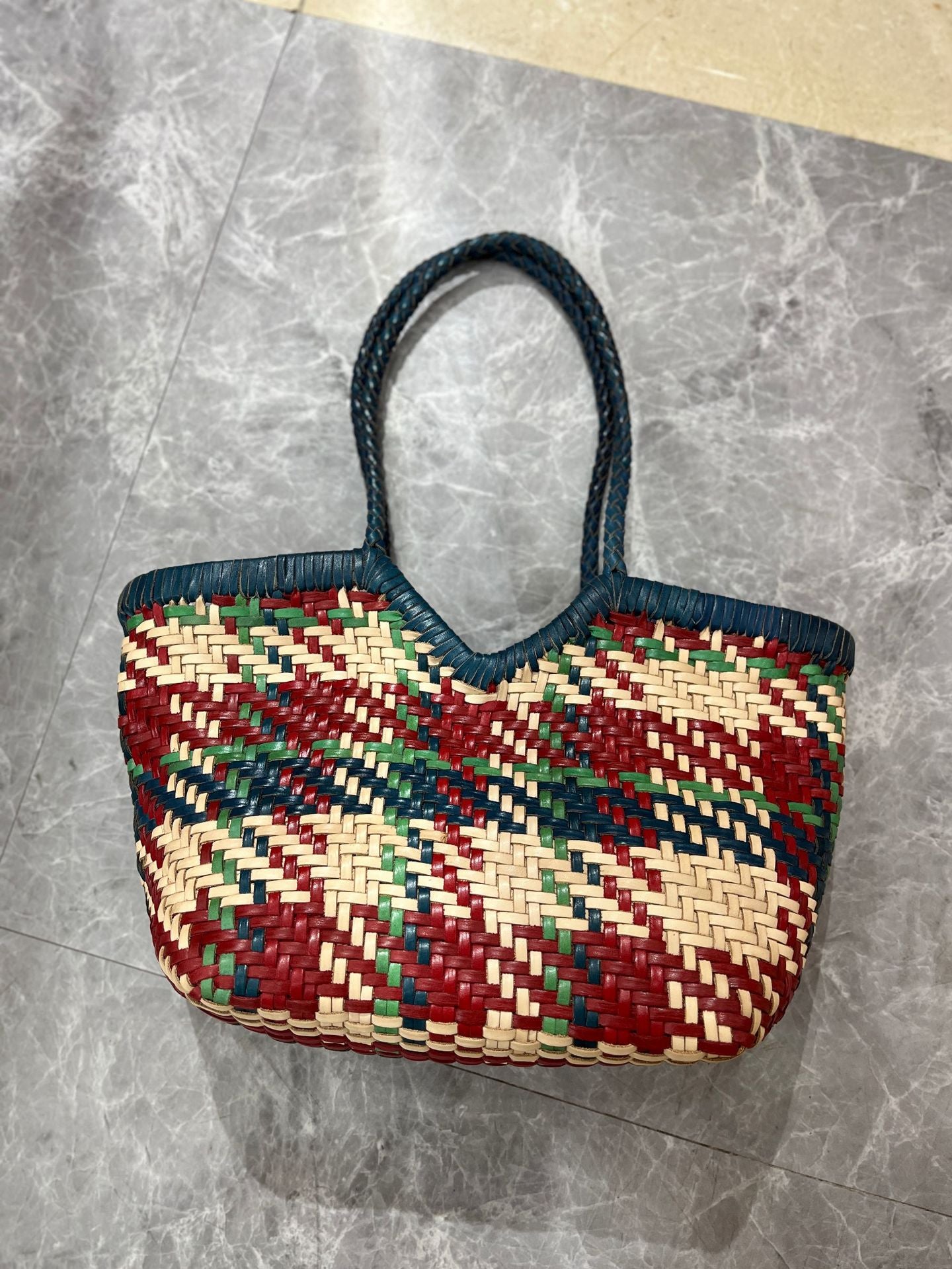 Women's First Layer Cow Woven Genuine Leather Women's Handbag