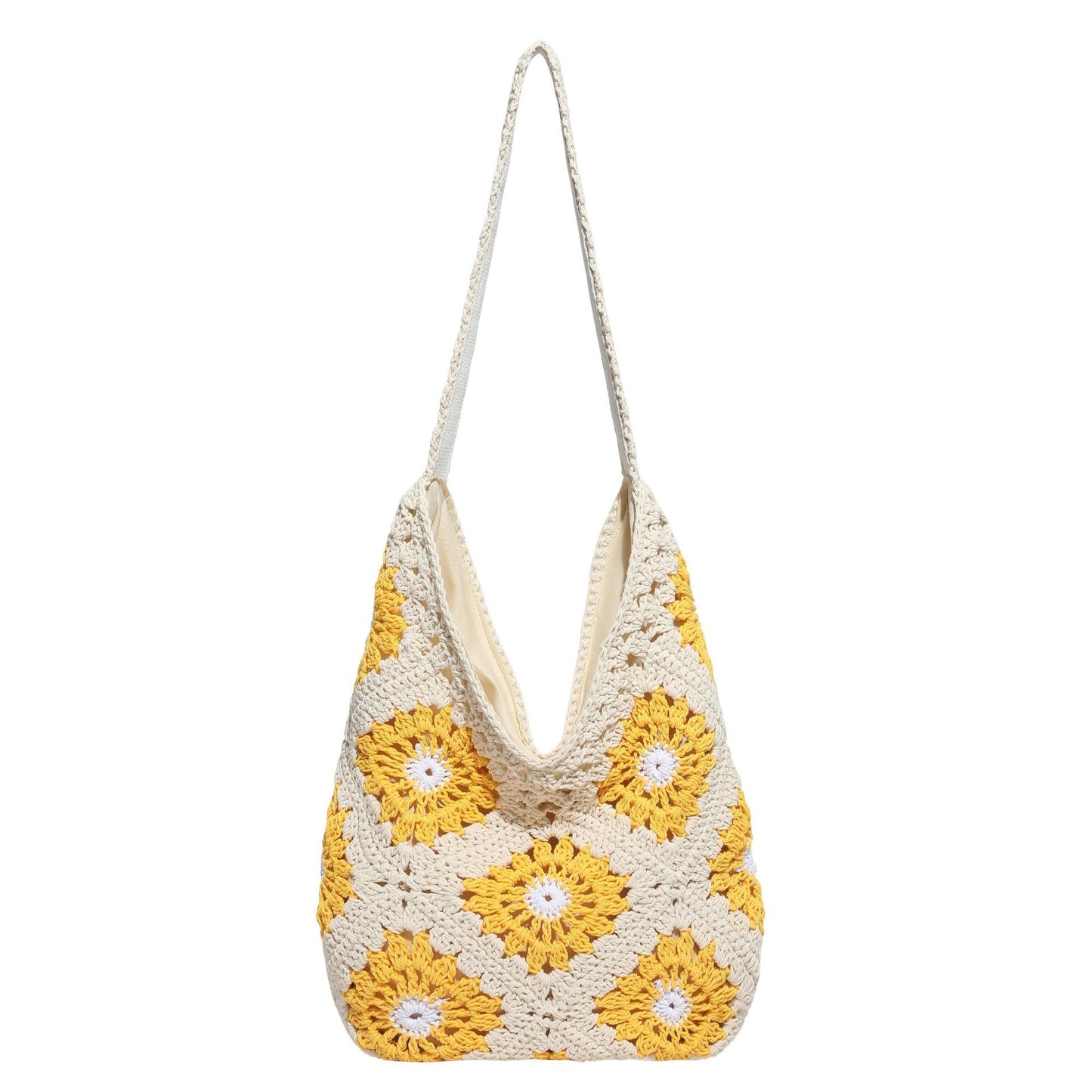 Women's Korean Niche Design Hollow Sunflower Large Capacity For Women's Shoulder Bag