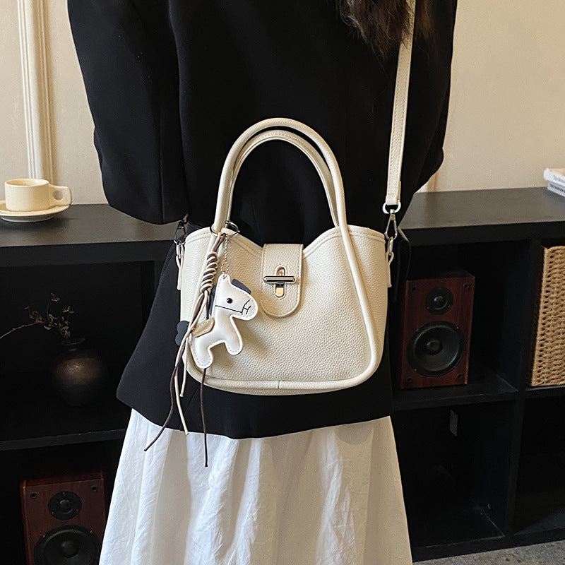 Vegetable Basket Niche Retro Textured Trendy Bucket Bag