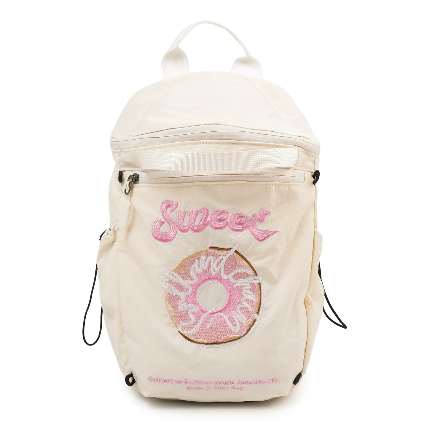 Women's Capacity Yoga Fitness Korean Style Fresh Sweet Waterproof Nylon Women's Backpack
