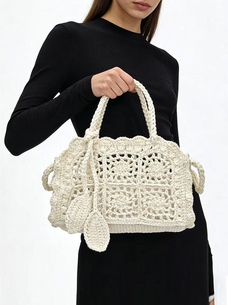 Women's Hand-woven Fashion Crochet Niche Design Beach Women's Shoulder Bag