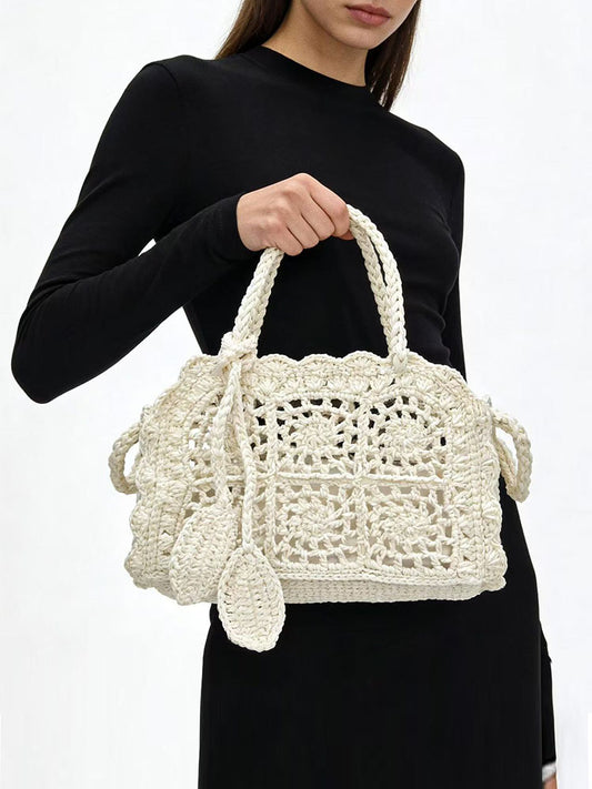 Women's Hand-woven Fashion Crochet Niche Design Beach Women's Shoulder Bag