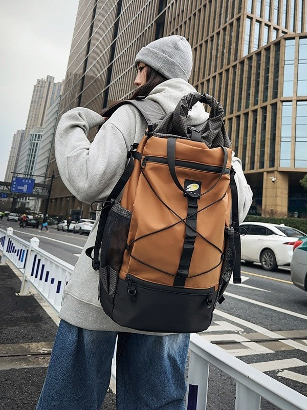 Women's & Men's Curved Edge Hiking Large Capacity Light Backpacks