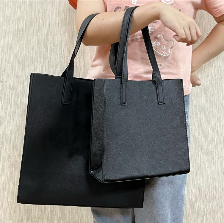 Women's British Style Fashion Large Capacity High-grade Simple Matte Tote Bag
