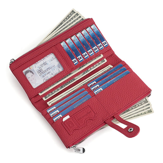 Versatile Glamorous Long Zipper Document Mobile Card Pack Card Sleeve