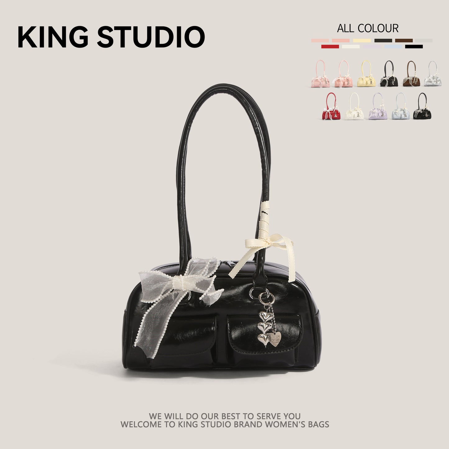 Women's Needle Xu Bowling Large Capacity Underarm Women's Shoulder Bag
