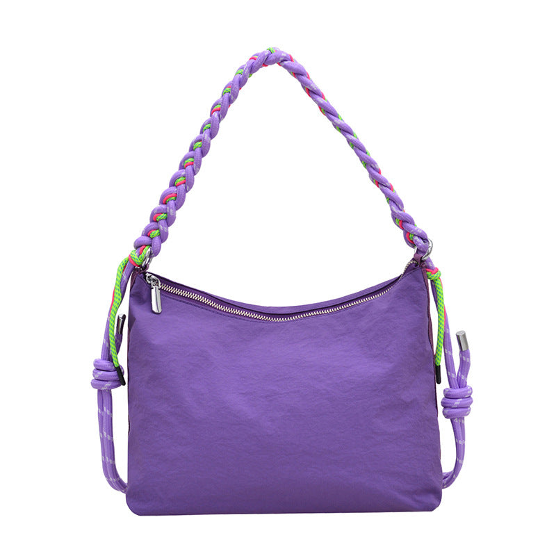 Color Twist Strap Lightweight Versatile Large Capacity Tote Bag