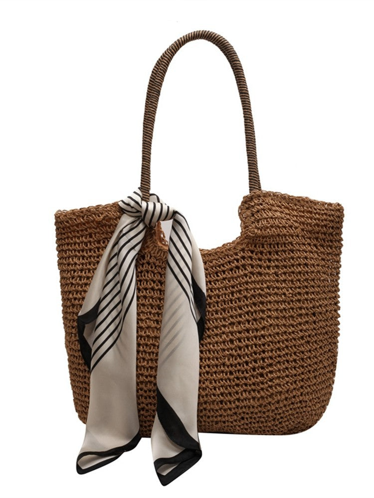 Women's Capacity Straw Woven Summer Seaside Vacation Bags