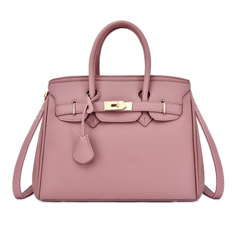 Women's Litchi Pattern Solid Color Fashion Women's Handbag