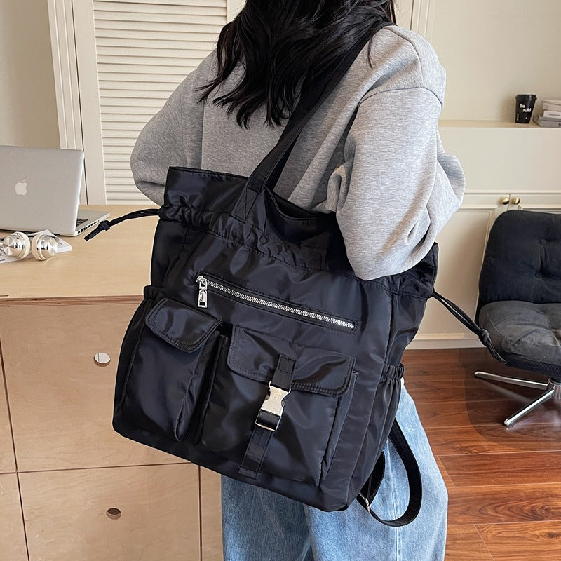 Women's Large Capacity Drawstring Simple Multifunctional Storage Practical Backpacks