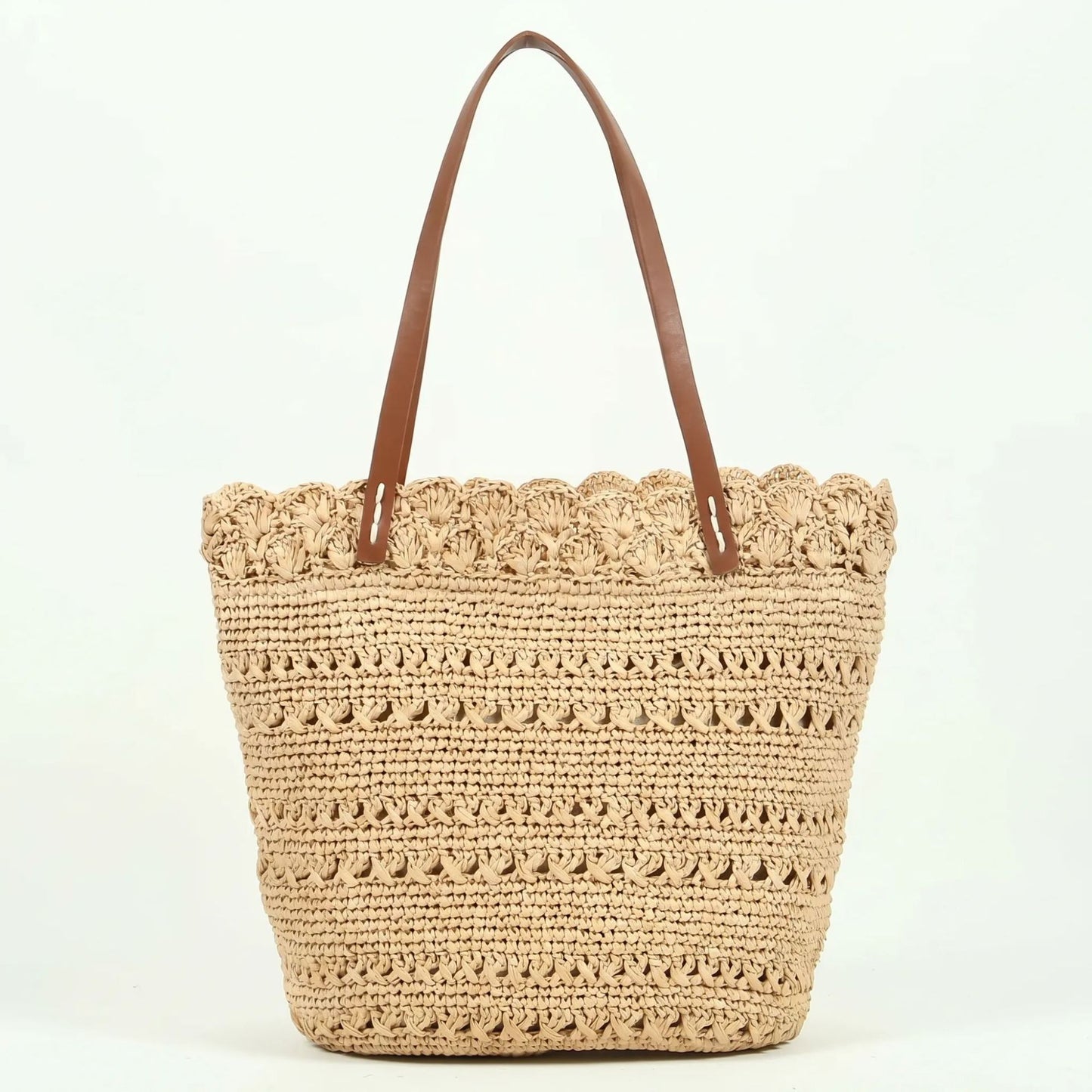 Women's Seaside Hand-woven Large Capacity Totes Vacation Beach Vegetable Tote Bag