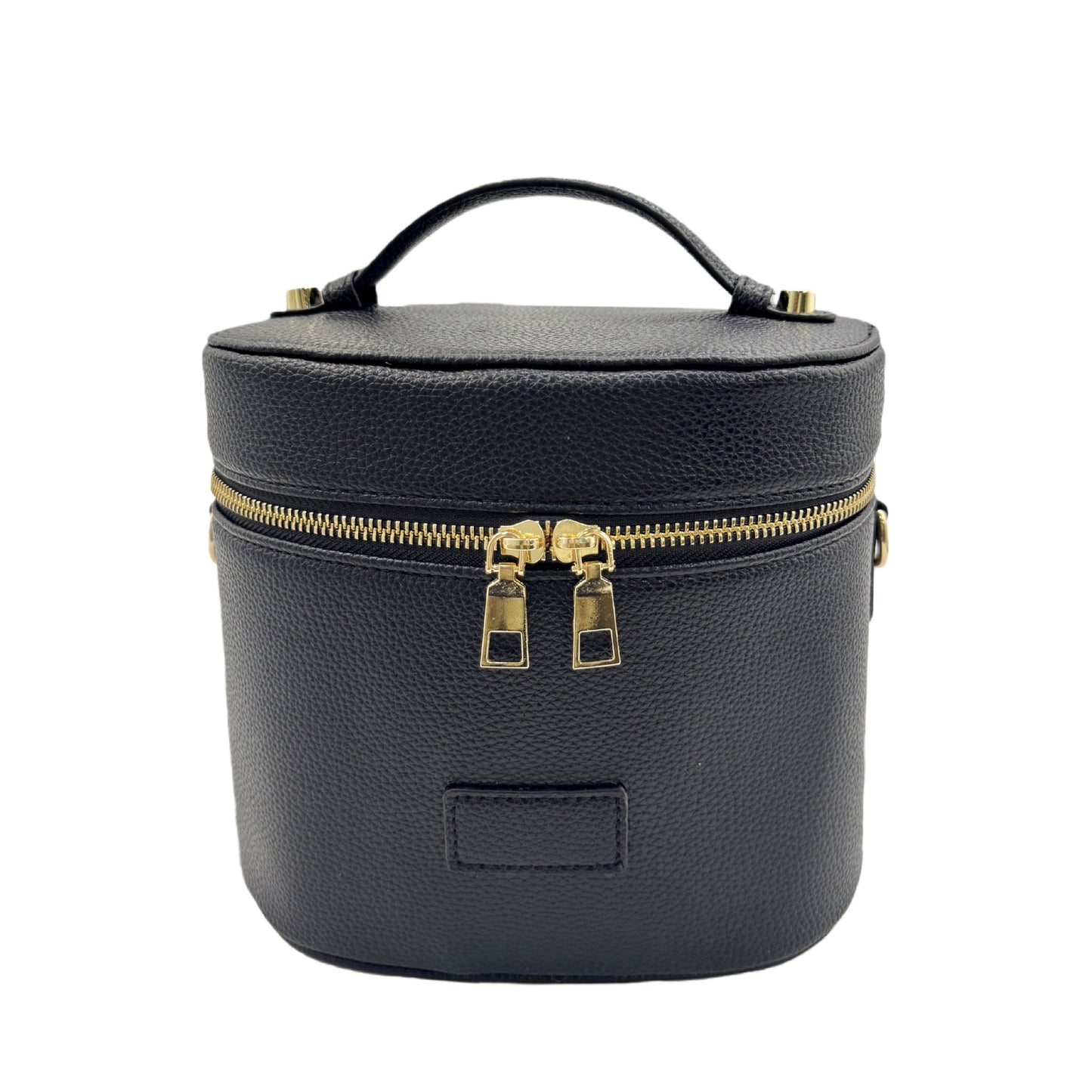 Lychee Pattern Fashionable Portable Diagonal Strap Leather Large Makeup Bag