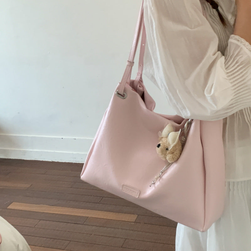 Women's Retro Fashionable Simple Elegant Large Capacity Shoulder Bags