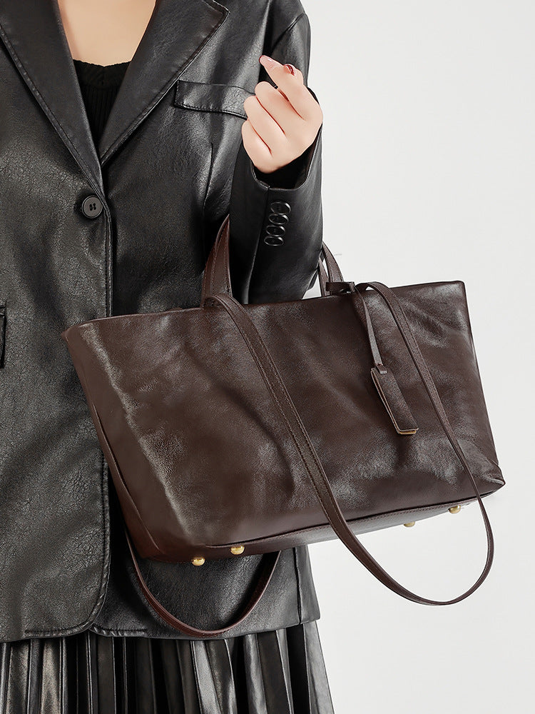 Women's Genuine Leather Large Capacity Commuter Soft Bags