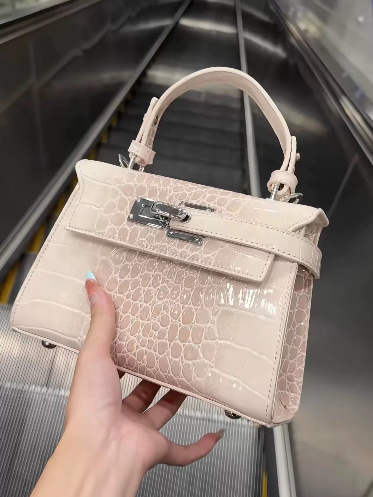 High Sense Niche Crocodile Pattern Kelly Bags