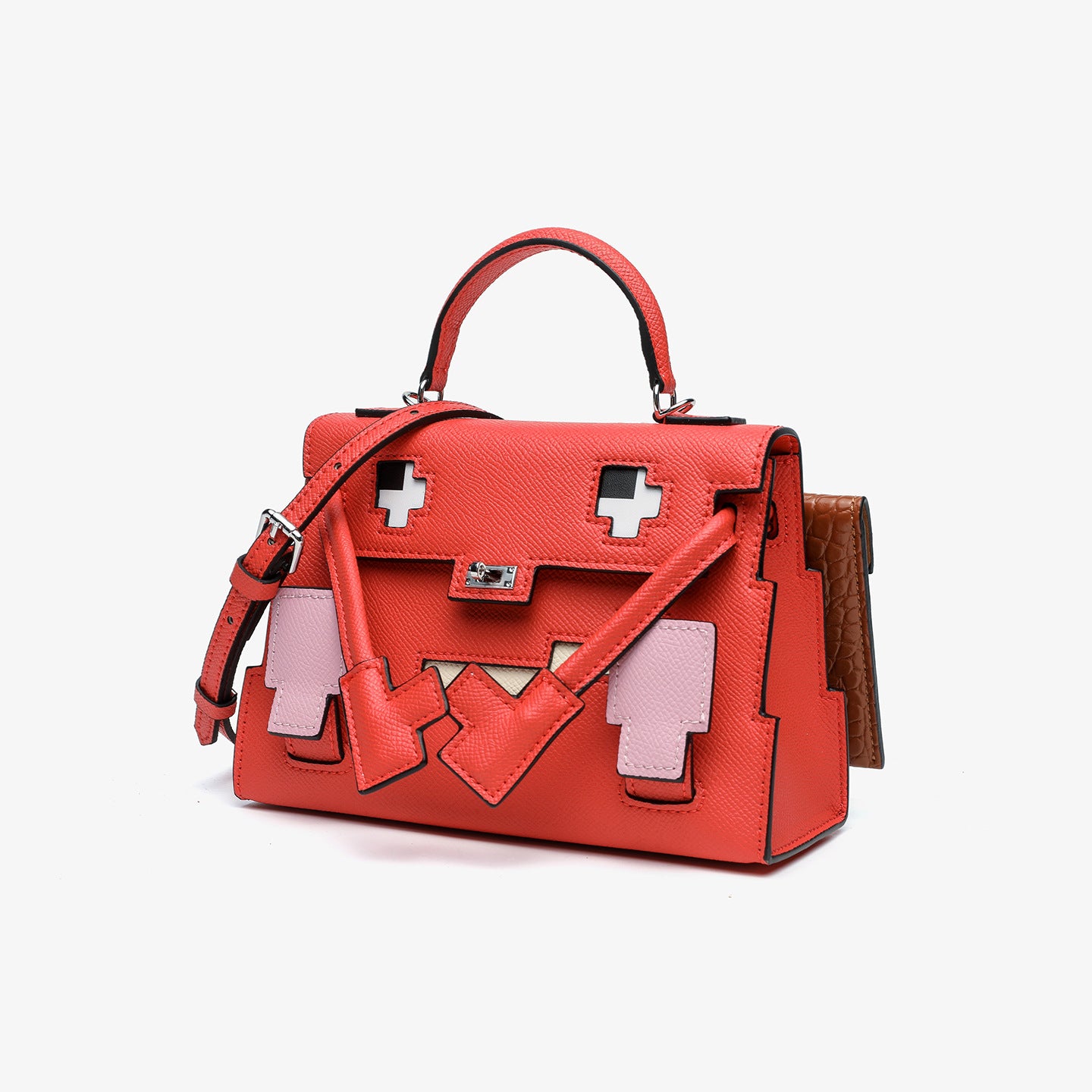 Women's Leather Mosaic Kelly Monster For Handbags