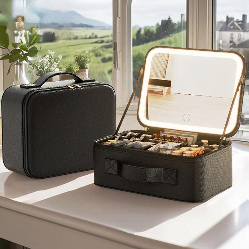 Storage Portable Large Capacity Mirror Professional Makeup Bag