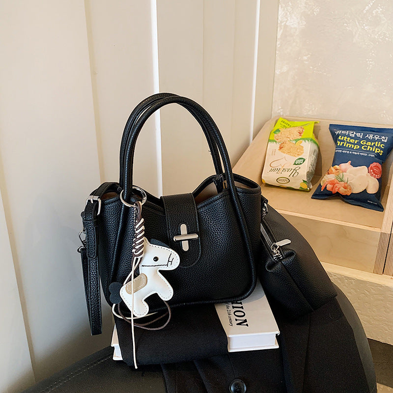 Vegetable Basket Niche Retro Textured Trendy Bucket Bag