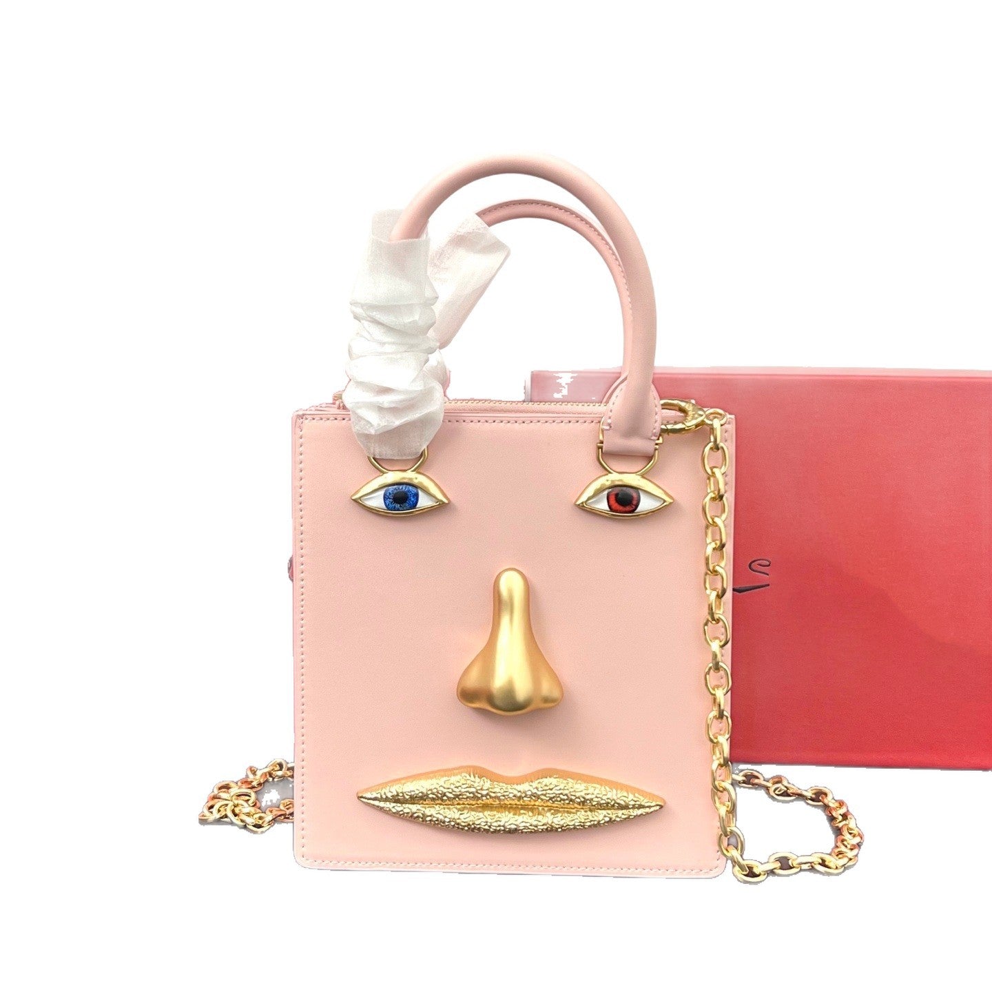 Women's Clutch Pattern Genuine Leather Face Chain Classic Women's Handbag