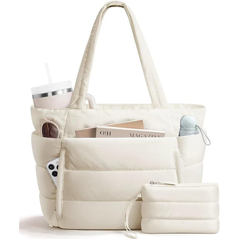 Women's Trendy Mummy Leisure Commute Quilted One Tote Bags