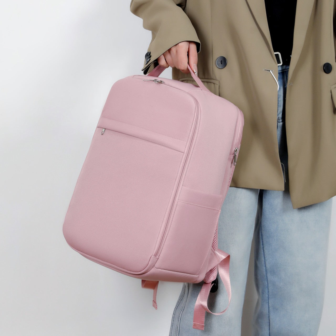 Trip Colorful Simple Solid Color Large Backpacks