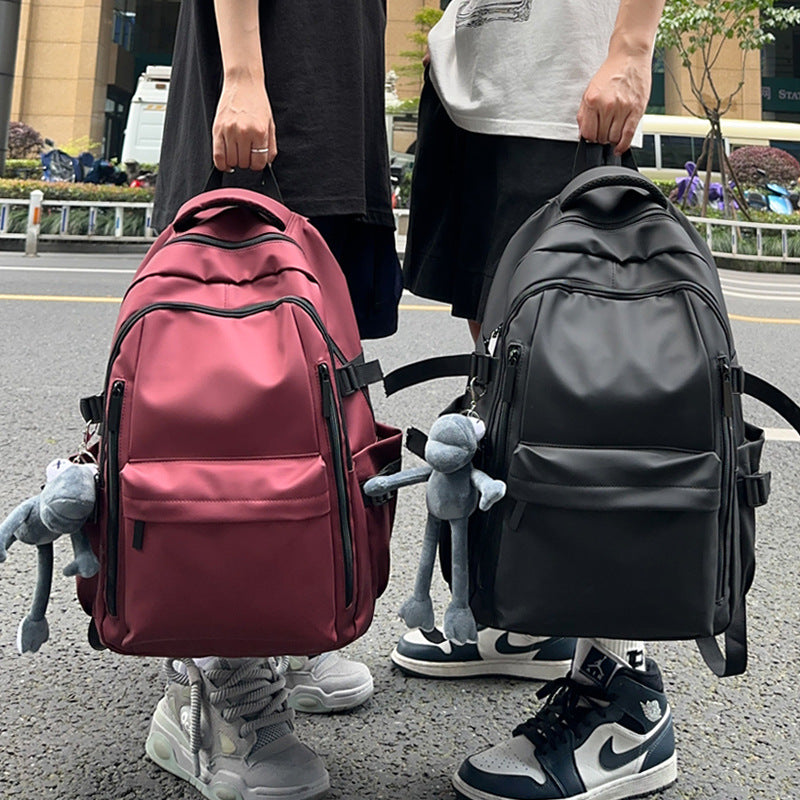 Men's Textured Waterproof Trendy Junior's Female College Women's Backpack