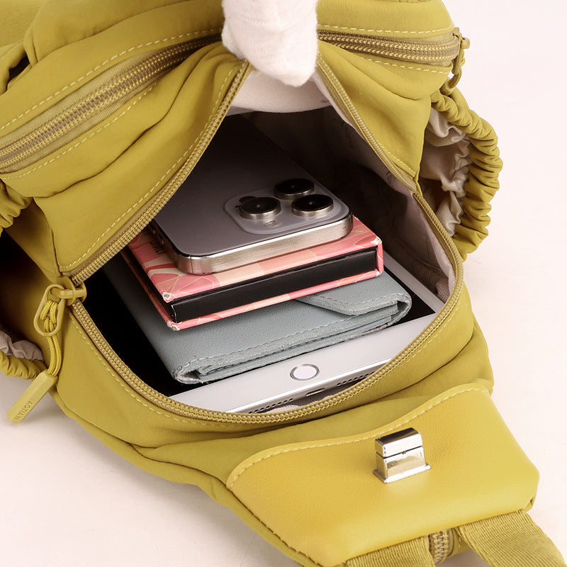 Trendy Female Lady Daily Commuter Slanted Leisure Backpack