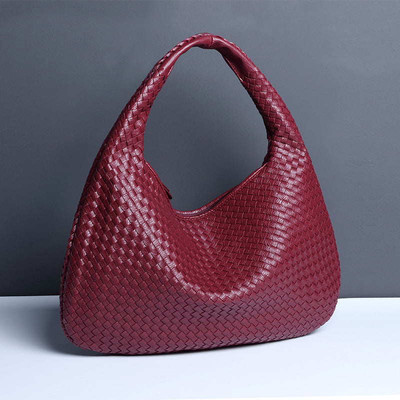 Women's Crescent Woven Large Capacity Simple Bags