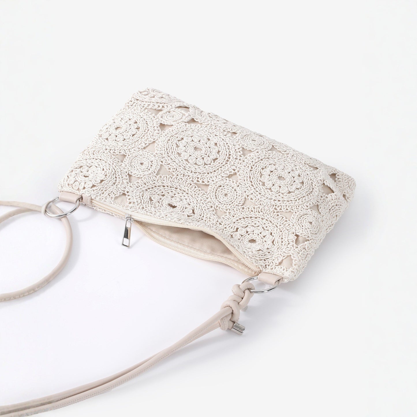 Women's Lace Woven Fashion Cotton Underarm Vacation Women's Shoulder Bag