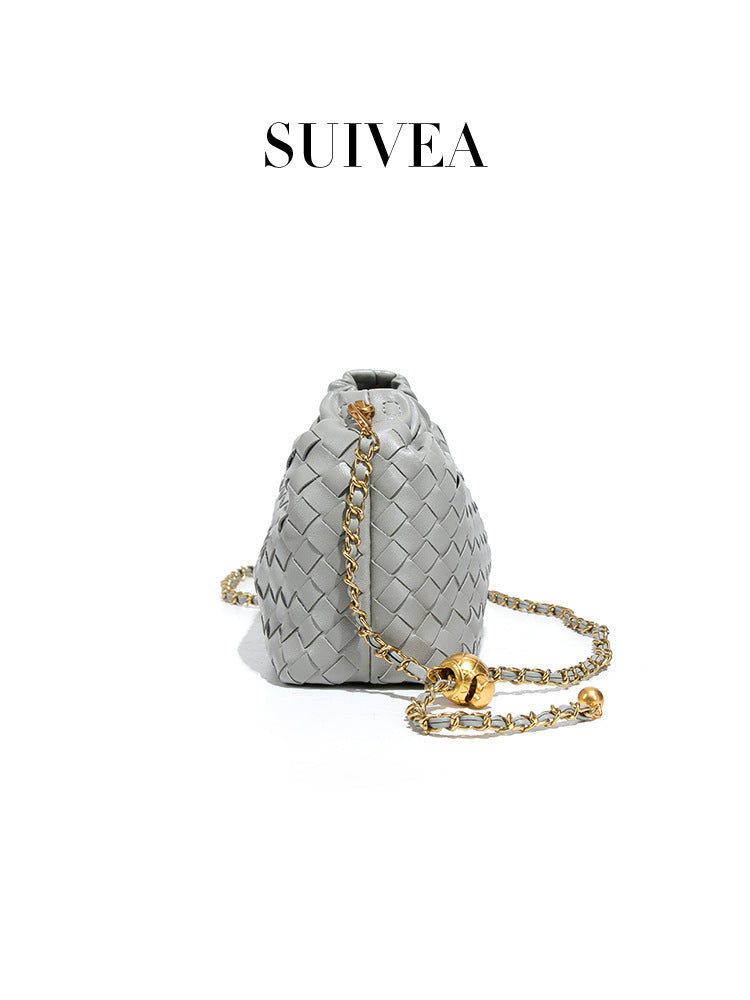 Women's Metal Chain Cloud Fashion Knitting Simple Trendy Women's Messenger Bag