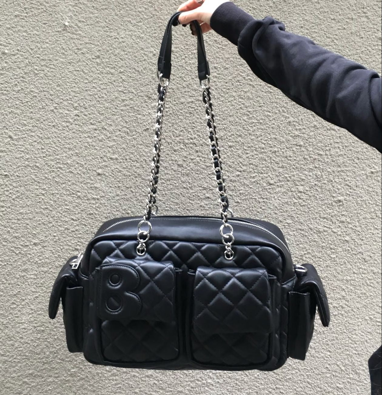 Rhombus Retro Motorcycle Large Capacity Simple Women's Shoulder Bag
