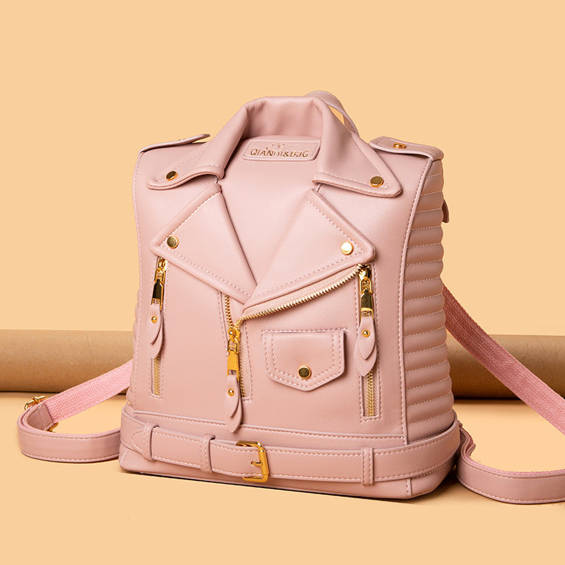 Women's Fashion Preppy Style Personality Punk Jacket Sling In Bags