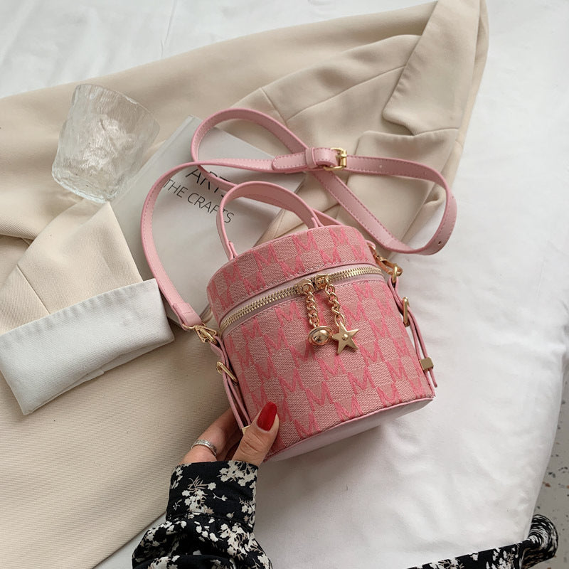 Women's Summer Fashion Portable Round Textured Fashionable Bags