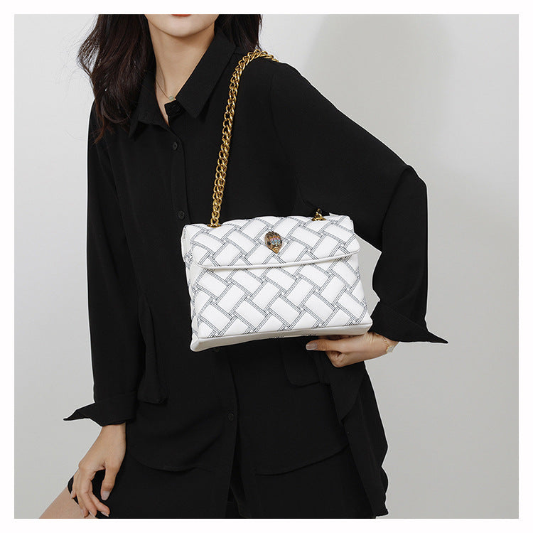 Cool Contrast Color Embroidery Thread Eagle Head Bags