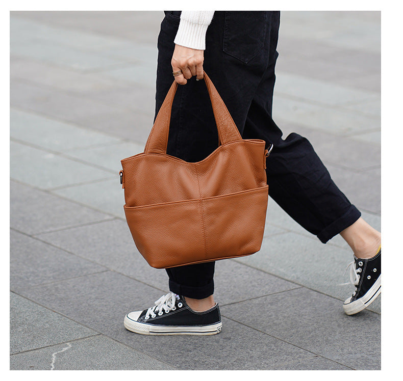Women's Unique Large Capacity Cattle Leather Retro Women's Handbag