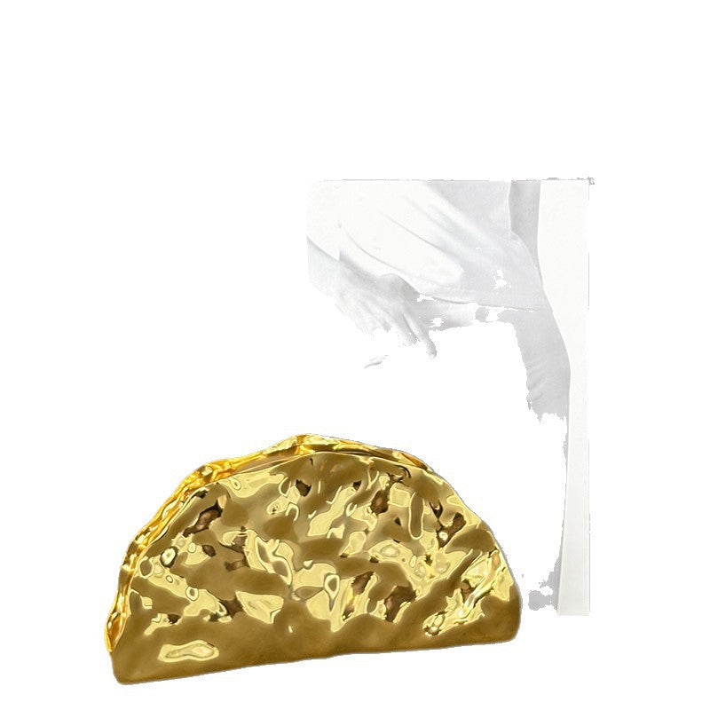 Metal Irregular Glossy Acrylic Simple Design Women's Messenger Bag