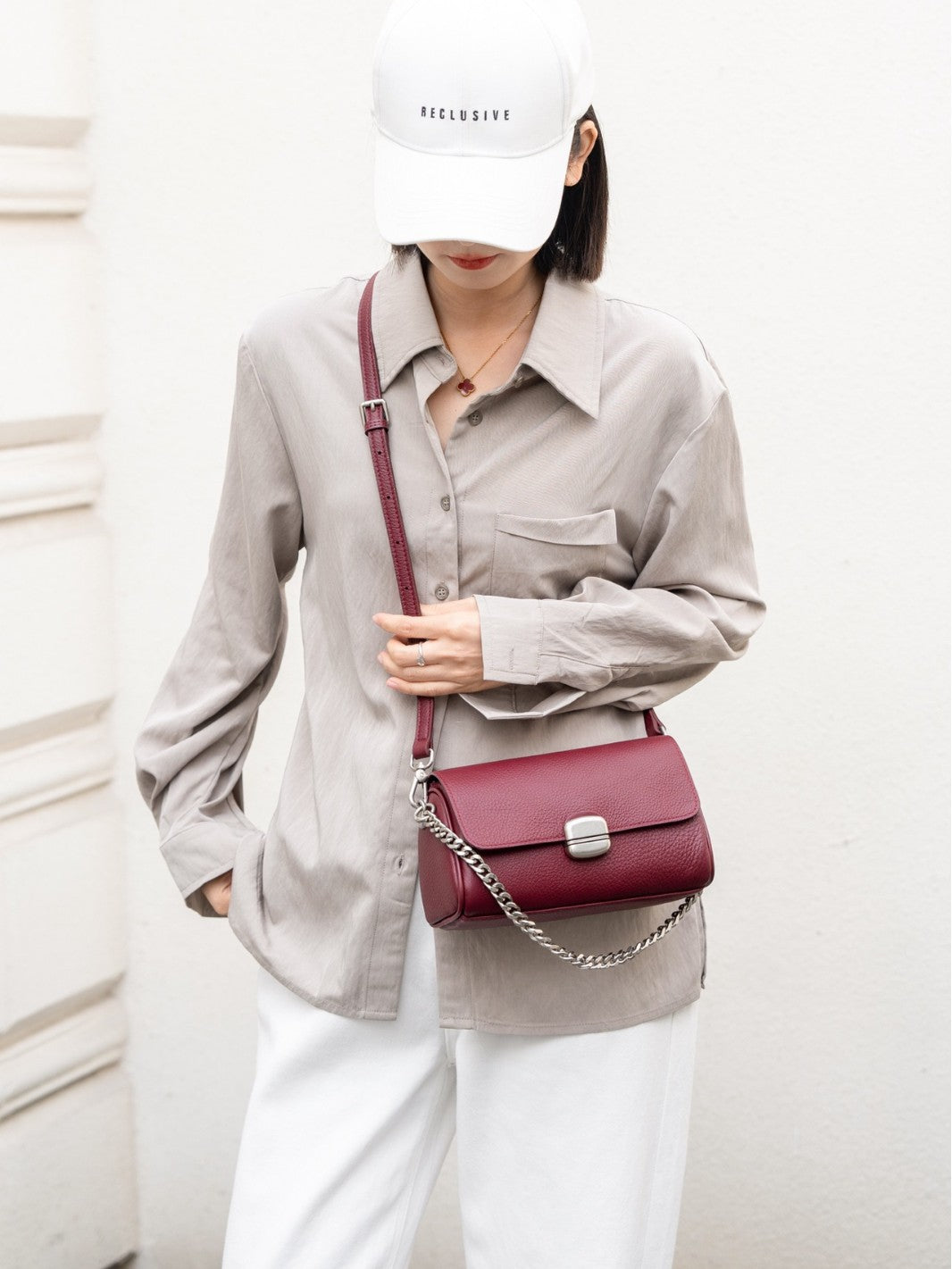 Women's Genuine Leather Design Envelope High-grade Commute Women's Shoulder Bag