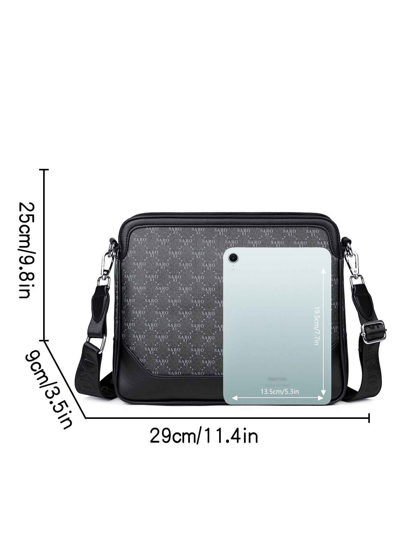 Women's & Men's Pattern Zipper Simple Large Capacity For Men's Messenger Bag