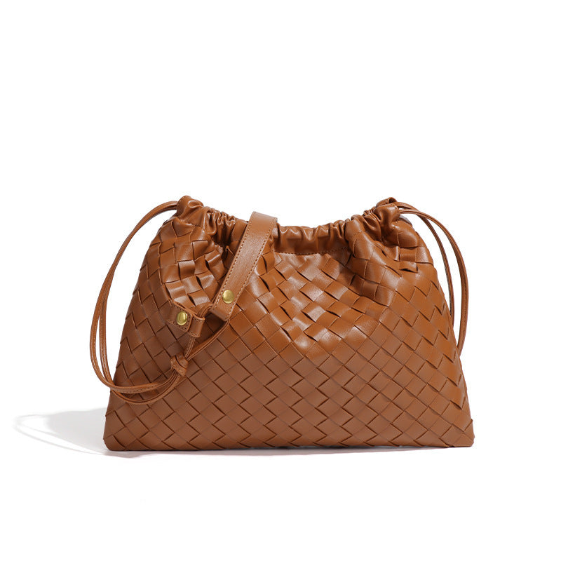 Women's Lucky Hand-woven Drawstring Pleated Cloud Fashion Women's Messenger Bag