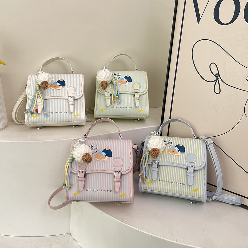 Women's Korean Artsy Cute Cartoon Bear Versatile Preppy Women's Backpack
