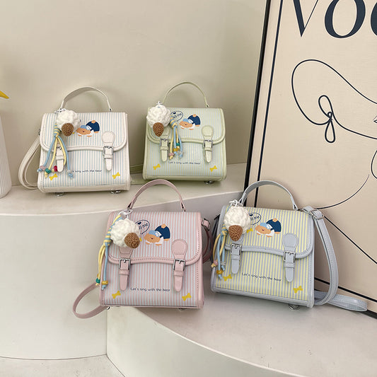 Women's Korean Artsy Cute Cartoon Bear Versatile Preppy Women's Backpack
