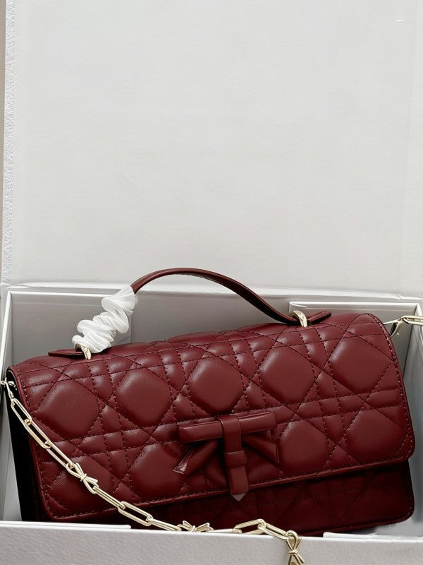 Elegant Women's Bow Rhombus Chain Fashion Women's Messenger Bag