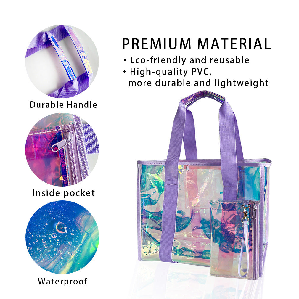 Laser Waterproof Large Capacity Leisure Shopping Daily Women's Handbag