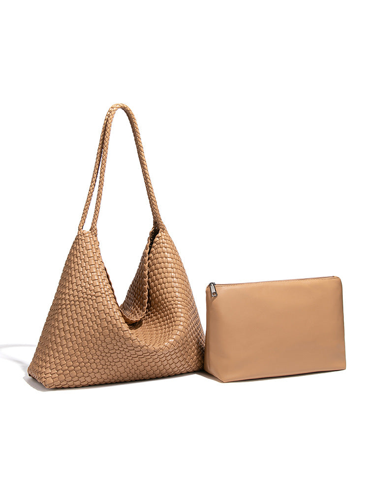 Women's Woven Portable Large Capacity Underarm Simple Leisure Women's Handbag