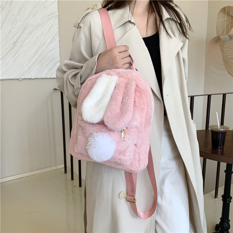 Cute Rabbit Ears Korean Large Capacity Women's Backpack