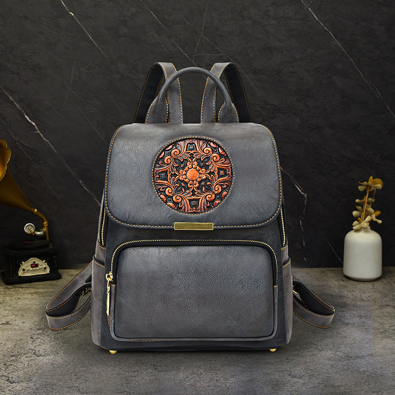 Women's Brushed Niche High-grade Light Luxury National Style Commuter Large Capacity Bags